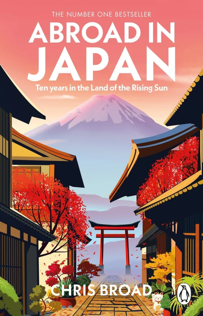 Book Cover for “Abroad in Japan, de Chris Broad – Una entretenida colección de historias de 10 años en Japón.”